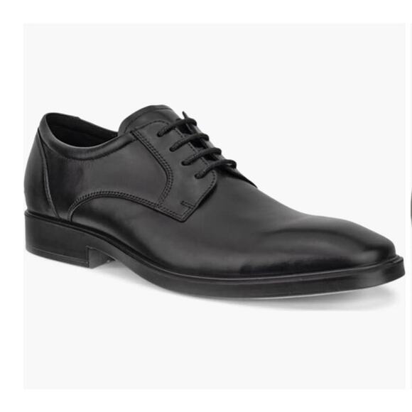 ECCO Men's Metropole Milan Derby Dress Shoes Black Leather Size 10 US 44 EU NIB - Picture 1 of 14